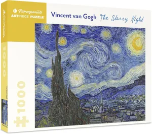 Jigsaw Puzzle for Adults, harsh Vincent Van Gogh's The Starry Night, Matte Finish, Snug Fit Pomegranate 1000-Piece 