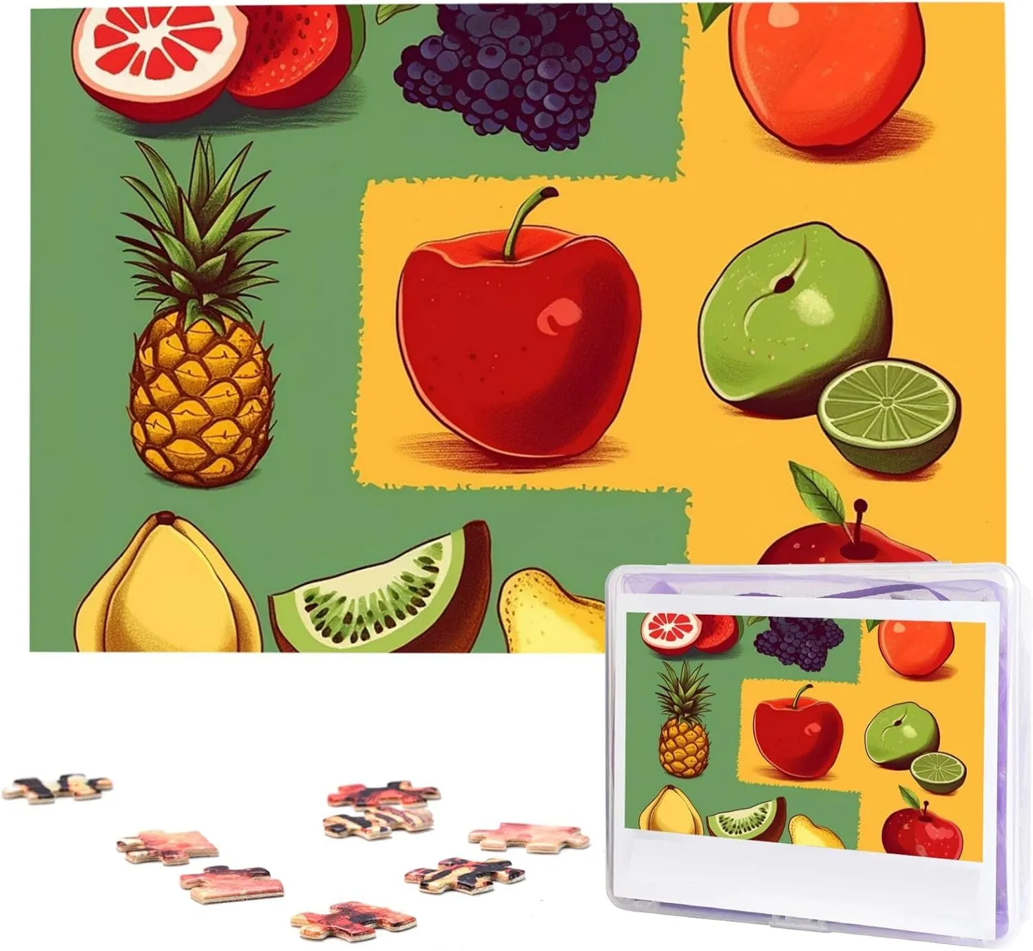 Jigsaw Puzzle watch thoughtfully strawberry cord template plaster 1000 Piece Wooden Jigsaw Puzzles Personalized Picture Puzzle Custom Jigsaw Puzzles for Adult Wedding Art Style Fruit 
