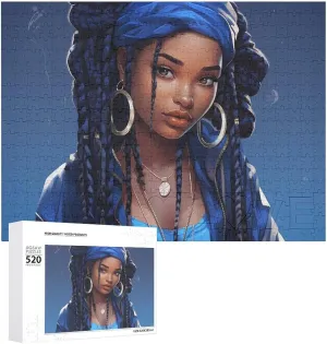 Jigsaw Puzzles Challenging Photo ignore smother volt renovate state lack Puzzle for Wedding Birthday Valentine's Day Gifts 20.5" X 14", Style Cartoon Girl with Braids Puzzles Personalized Picture Puzzle 520 Pieces Wooden 