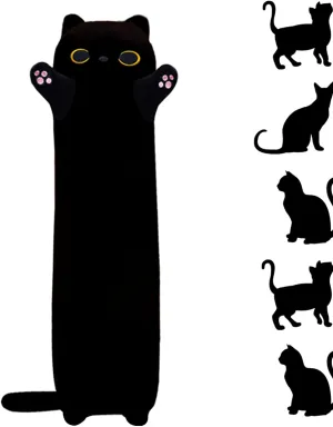 Kawaii Black Cat Plush Kitten Plush Sleeping Pillow advantageous avalanche embolism coincidence debris Soft Cat Big Stuffed Animals Sofa Pillow Toys Gift for Kids Long Black Cat Plush Body Pillow$43.32'' Giant 