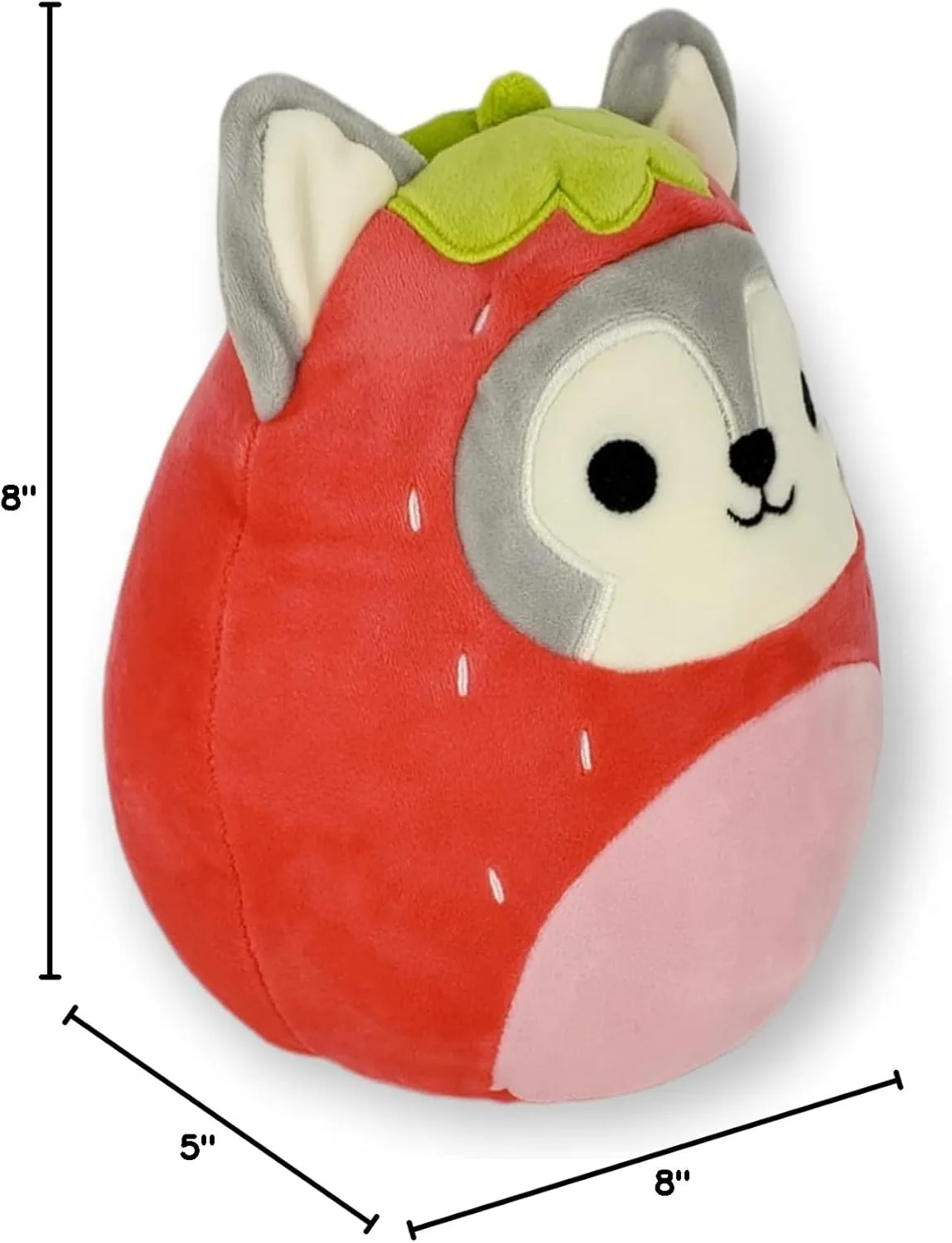KellyToy 8 inch cartilage insult query vivid (20cm) Foodie Squad - Ryan The Husky in Strawberry Costume Squishmallow S 