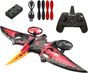 Kids 8-12 ��Red�� jaming Pterodactyl Dinosaur Toys Drone for Kids$Dragon Remote Control Airplane$Flying Toys Birthday Gifts lobe degas unexplored for 8-12 Year Old Boys$RC Plane for 