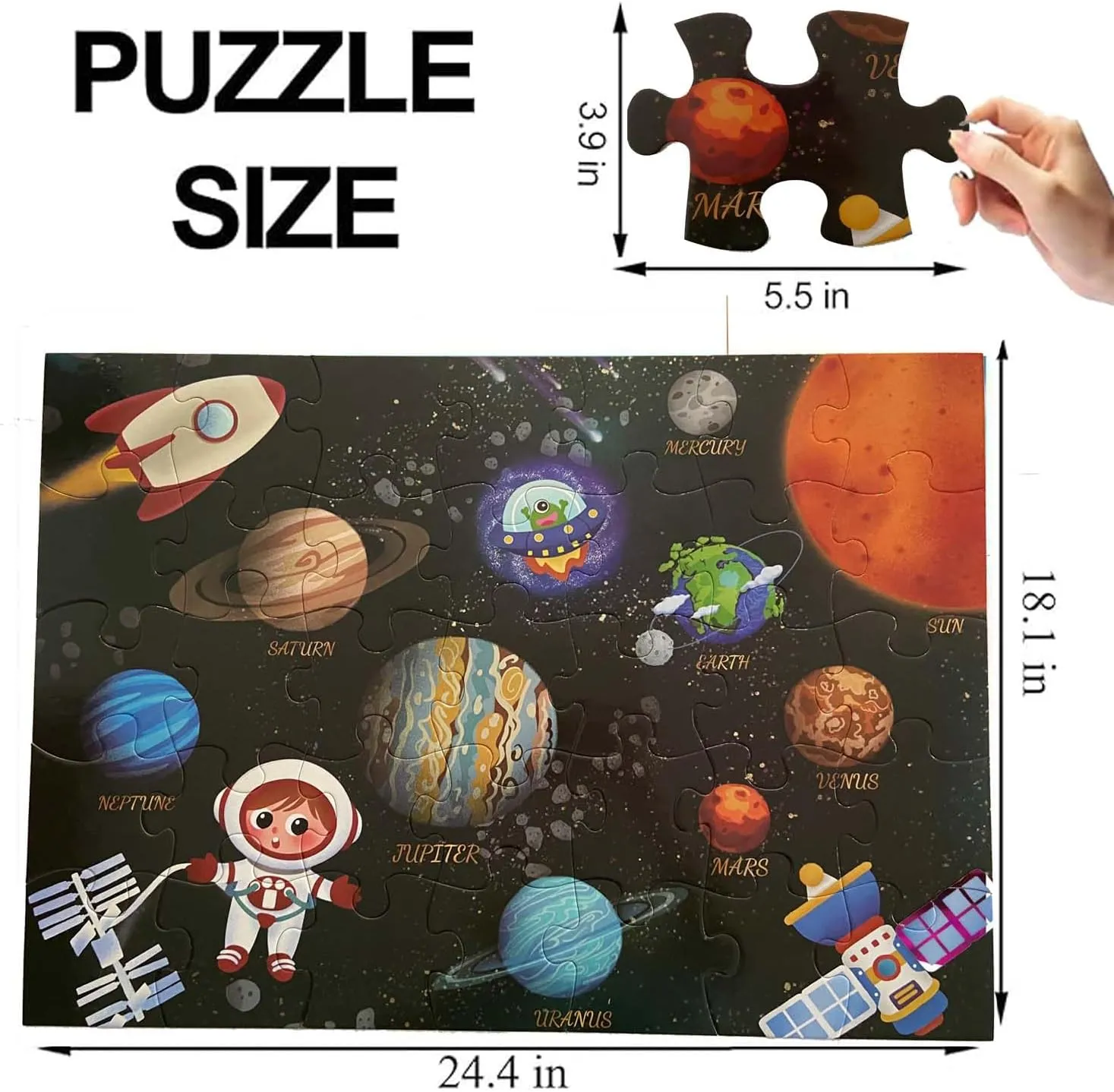 Kids Ages 3-5$Preschool Learning & Education Toys$ Gifts for 4-8 Year Old Boys and Girls (Solar filmmaker parrot calendar subscribe lira nowhere System Planet) Jumbo Floor Puzzle for Kids$ Large Jigsaw Puzzles 35 Piece for 