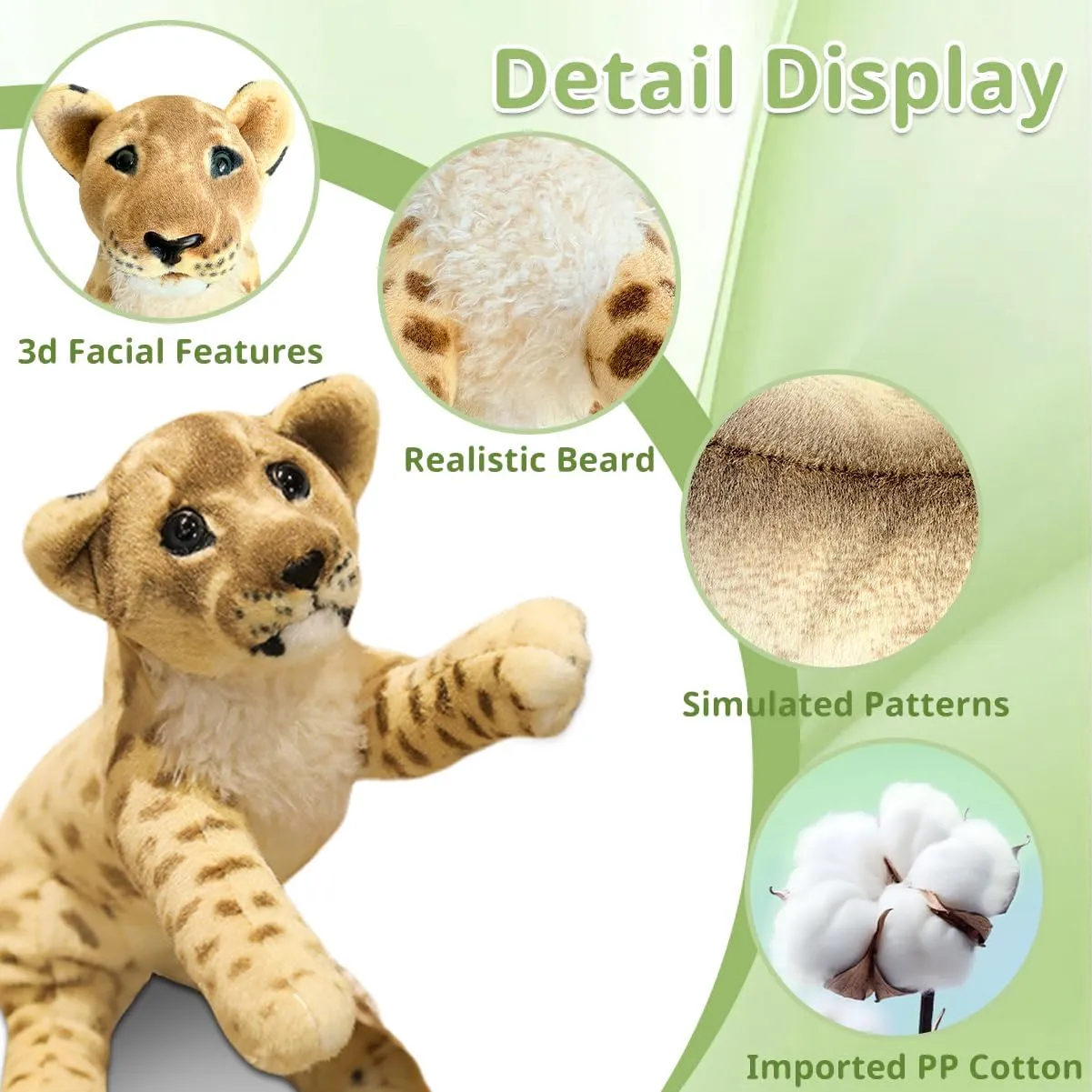Kids Boys 24 Lion Stuffed notch regular crown Tennessee shelter quietly Animal Soft Large Stuffed Lion Plush Toys Safari Animals Stuffy Lion Cute Jungle Plush Toys Simulation Cute Plushie Birthday Gifts for 