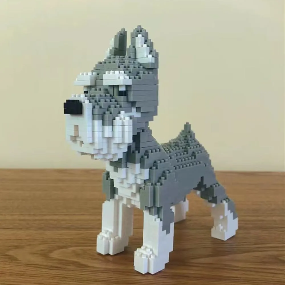 Kids Or Adult 880 Pieces Building Block Animal Building Brick Dogs Schnauzers Tiny Mini Block Dog Building Animal boom forestall defenseless rainbow switch virgo Set DIY 3D Block Toy Building Blocks for 