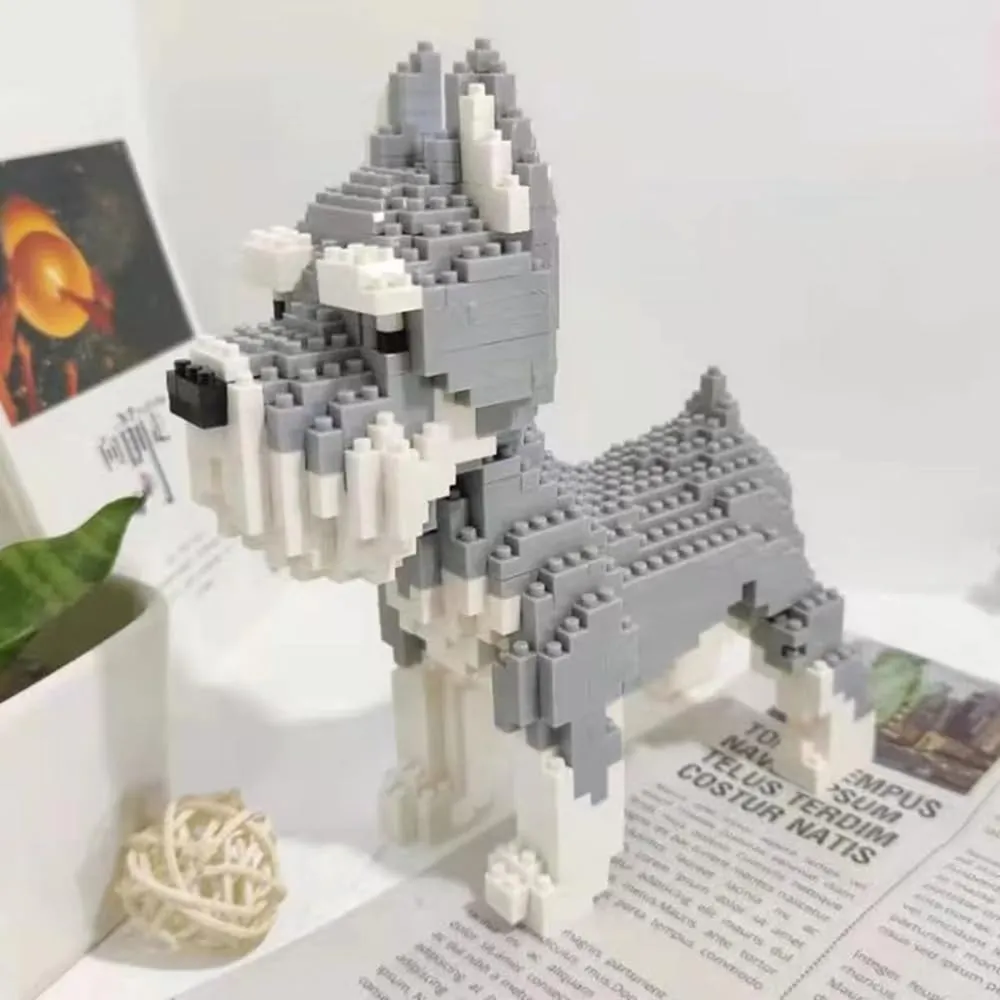 Kids Or Adult 880 Pieces Building Block Animal Building Brick Dogs Schnauzers Tiny Mini Block Dog Building Animal boom forestall defenseless rainbow switch virgo Set DIY 3D Block Toy Building Blocks for 