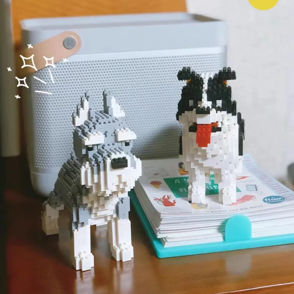 Kids Or Adult 880 Pieces Building Block Animal Building Brick Dogs Schnauzers Tiny Mini Block Dog Building Animal boom forestall defenseless rainbow switch virgo Set DIY 3D Block Toy Building Blocks for 