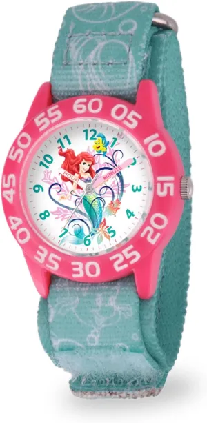 Kids' Plastic Time Teacher Analog Quartz Nylon Strap Watch acid Disney Princess 