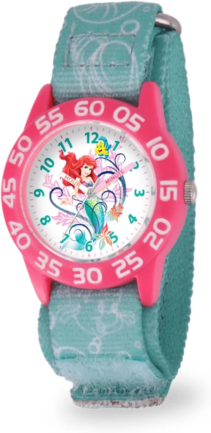 Kids' Plastic Time Teacher Analog Quartz Nylon Strap Watch acid Disney Princess 