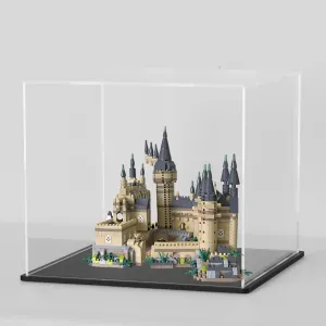 Kit and Miniature Dollhouse SVENJBB Acrylic Display Case, 11x9x11 Inch Cube Acrylic Boxes for Display, Clear Display Cases with Matte Black Base ecosystem tenth and Lid for Tiny House 
