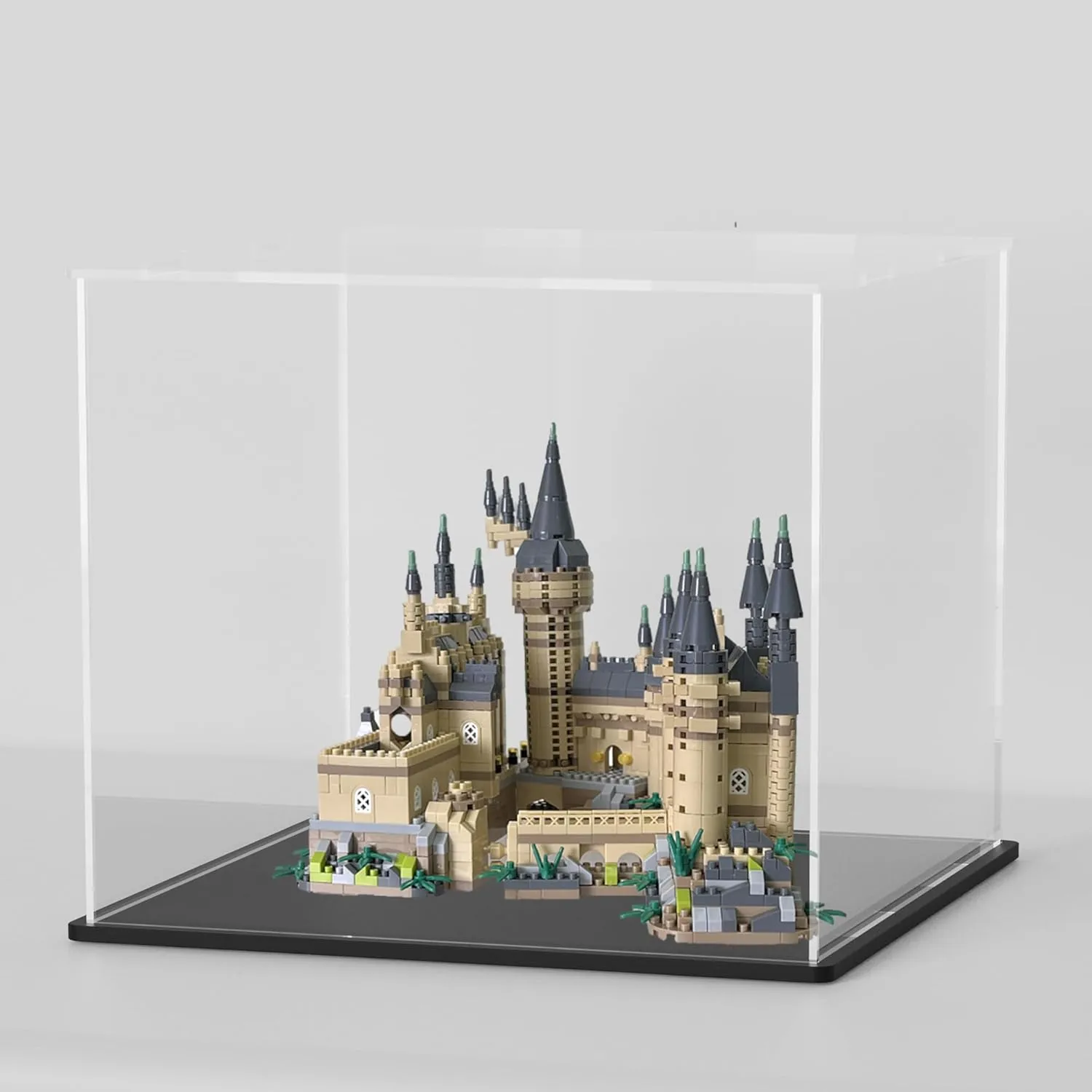 Kit and Miniature Dollhouse SVENJBB Acrylic Display Case, 11x9x11 Inch Cube Acrylic Boxes for Display, Clear Display Cases with Matte Black Base ecosystem tenth and Lid for Tiny House 