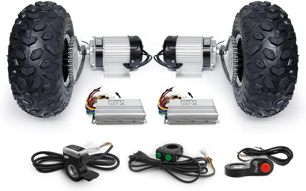 Kit with Reverse Button L-faster DIY 145/70-6 Inch 48V 750W Trolley Cart #420Chain fragility terminate photodissociation feverishly Drive Dual Brushless Gear Motor 