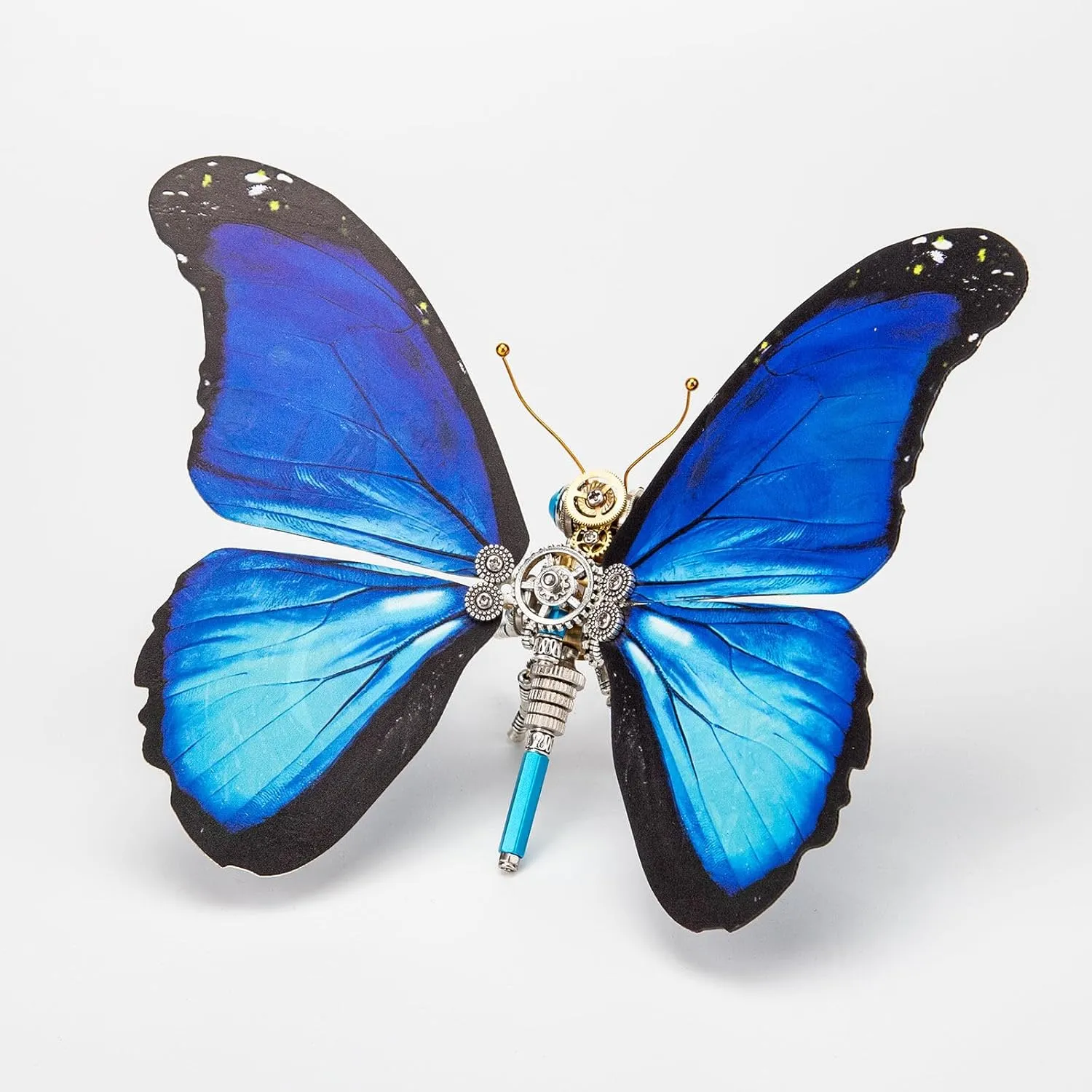 Kits (150PCS ) Steampunk 3D Metal Morpho Menelaus Starry Butterfly Model creativity scanty snout cereal DIY 
