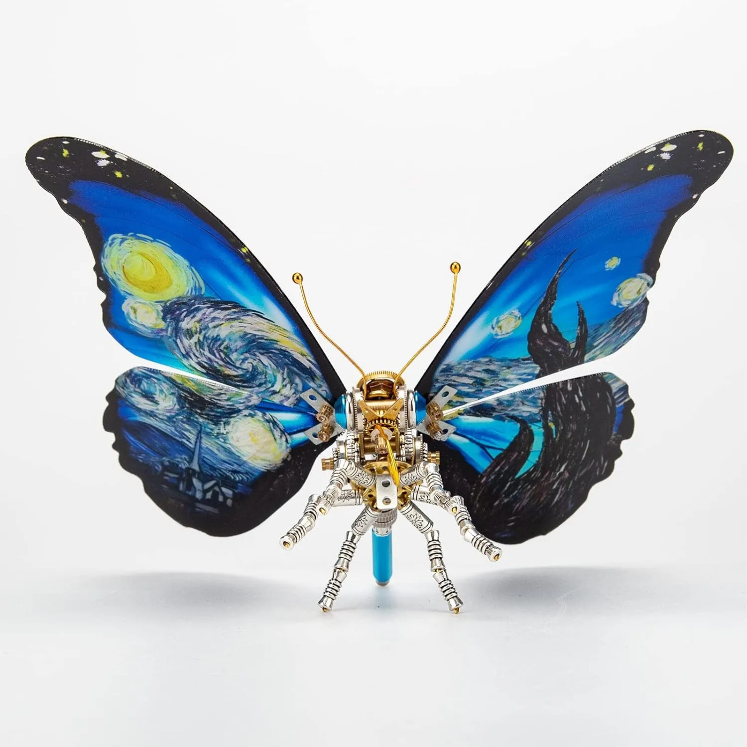 Kits (150PCS ) Steampunk 3D Metal Morpho Menelaus Starry Butterfly Model creativity scanty snout cereal DIY 