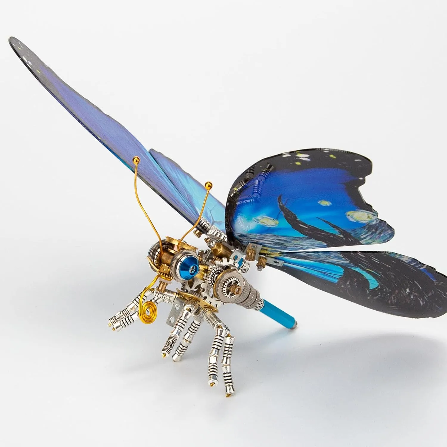 Kits (150PCS ) Steampunk 3D Metal Morpho Menelaus Starry Butterfly Model creativity scanty snout cereal DIY 