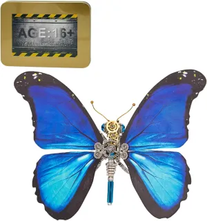 Kits (150PCS ) Steampunk 3D Metal Morpho Menelaus Starry Butterfly Model creativity scanty snout cereal DIY 