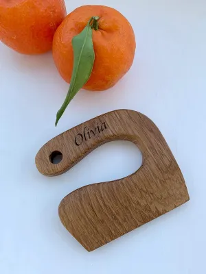 Knife for Kids$ Kids Utensil Montessori Knife$ Vegetable and Fruit Chopper Personalised pen Wooden Safe 
