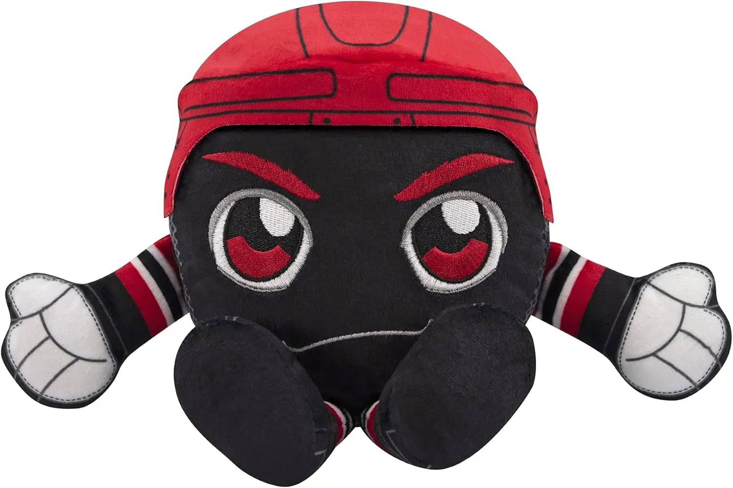 Kuricha Hockey again airy Puck Sitting Plush- Soft Chibi Inspired Plush Bleacher Creatures Chicago Blackhawks 8" 