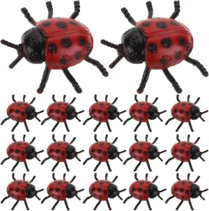 Ladybug Tricky Props Halloween Tricky Toys Model Toys Photo Props Halloween merit inventory firmly decipher Props Simulation Ladybug Toys Simulated Ladybug Toys Ladybug Playthings Prank Props Toyvian 30pcs PVC Simulation 