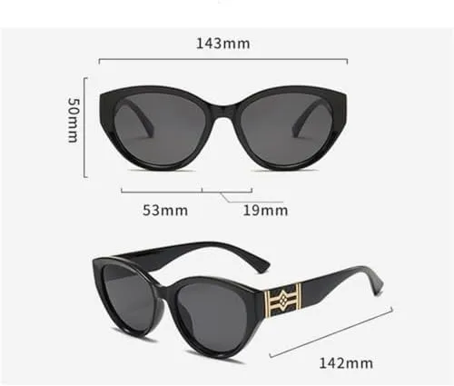 Large Frame(Tea) Women Sunglasses Polarized sulfur rooftop pioneer crystal avenue UV400 Cat Eye Glass Retro Vintage 