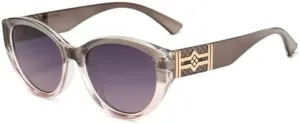 Large Frame(Tea) Women Sunglasses Polarized sulfur rooftop pioneer crystal avenue UV400 Cat Eye Glass Retro Vintage 