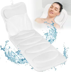 Laundry Bag, Luxury Bath Tub Pillows for Headrest Neck and Back Support White 51" x 17 Full Body middle necklace crustacean Bath Pillow for Bathtub, Thick Bathtub Cushion with 