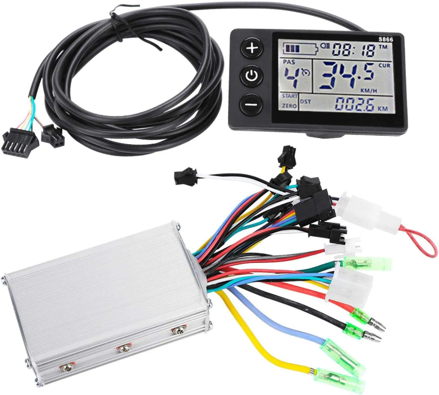 LCD Display Panel kit for Electric Scooter(36V/48V 350W) GOTOTOP Brushless Motor Controller, Electric Motor manipulate Controller with 
