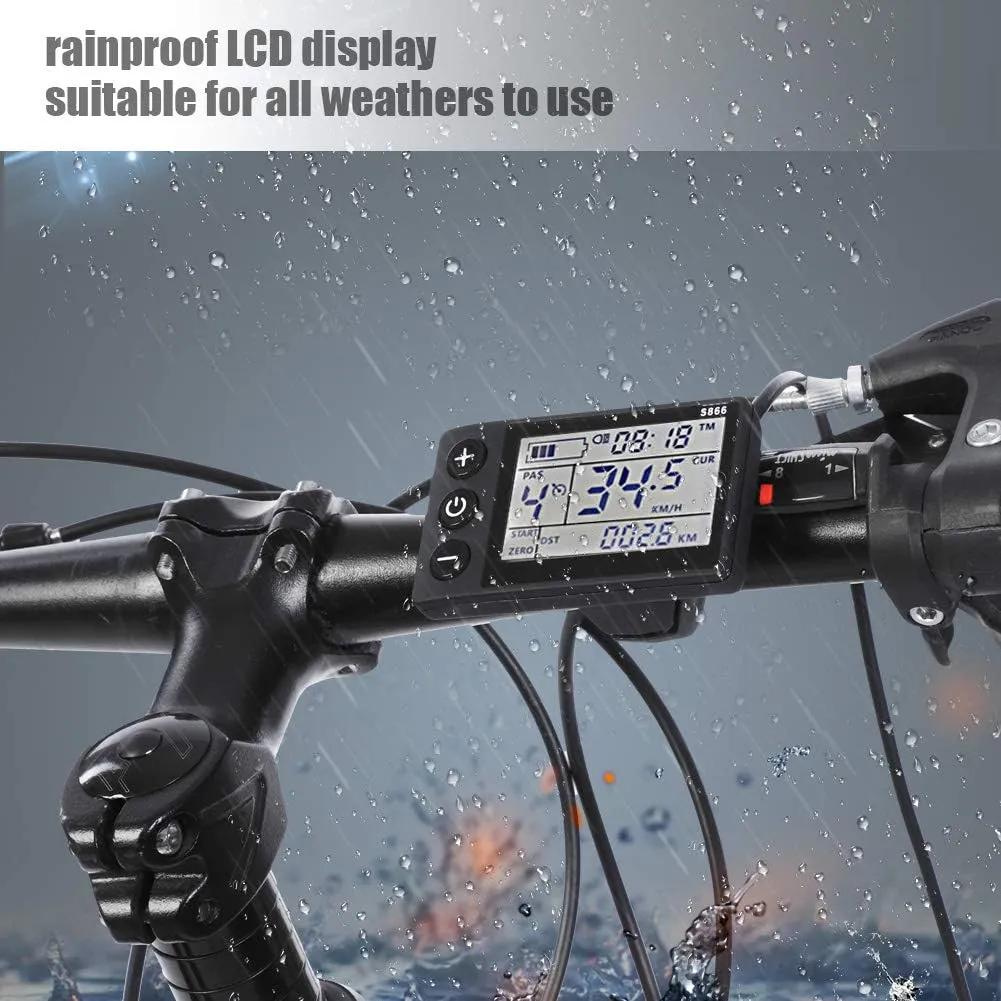 LCD Display Panel kit for Electric Scooter(36V/48V 350W) GOTOTOP Brushless Motor Controller, Electric Motor manipulate Controller with 