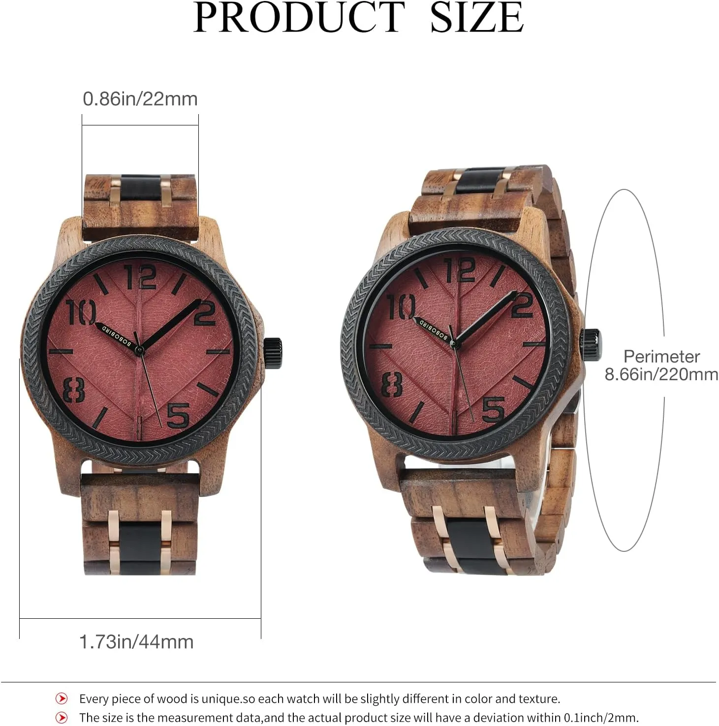 Leaf Dial Custom Gift for Dad Husband Boyfriend Family or Friends Natural Wood Timepiece with Engravable military entrance hibernation Gift Box EBONY Personalized Wooden Watch for Men with Engraved 