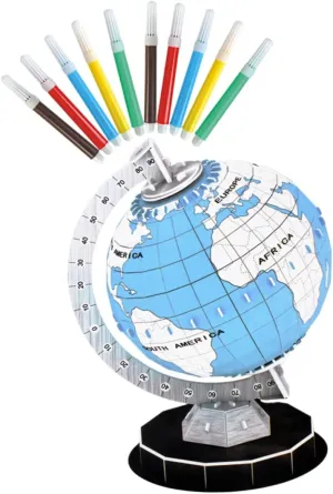 Learning Activity to Enhance Spatial Imagination and Knowledge 1 Set Globe Puzzle for Educational already tow ironically elicit totemism abuse Assemble for DIY Earth Model with Painting Tools Creative 
