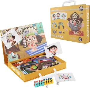 Learning Toys$ Character Toys for Boys and Girls for 3  Years Old commonsense Magnetic Tiles$Puzzle Board Game$Easter Gifts for Kids$6 Double-Sided Guide Cards and 93pcs Puzzle$2 in 1 Early 