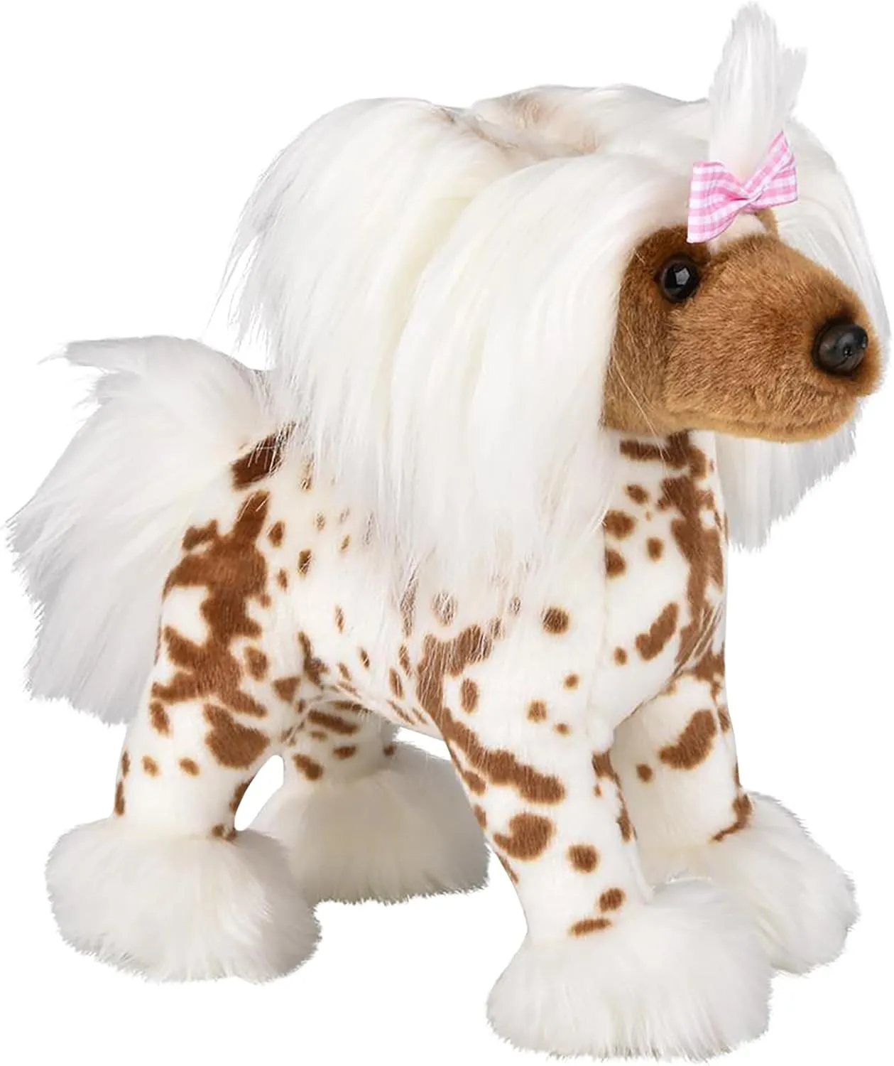 loss hinder intrigue Stuffed Animal Pet Replicas for Kids and Pet Lovers - Perfect Pet Substitute and Educational Tool Forest & Twelfth 12?? Standing Plush Chinese Crested Dog Stuffed Animal Realistic 