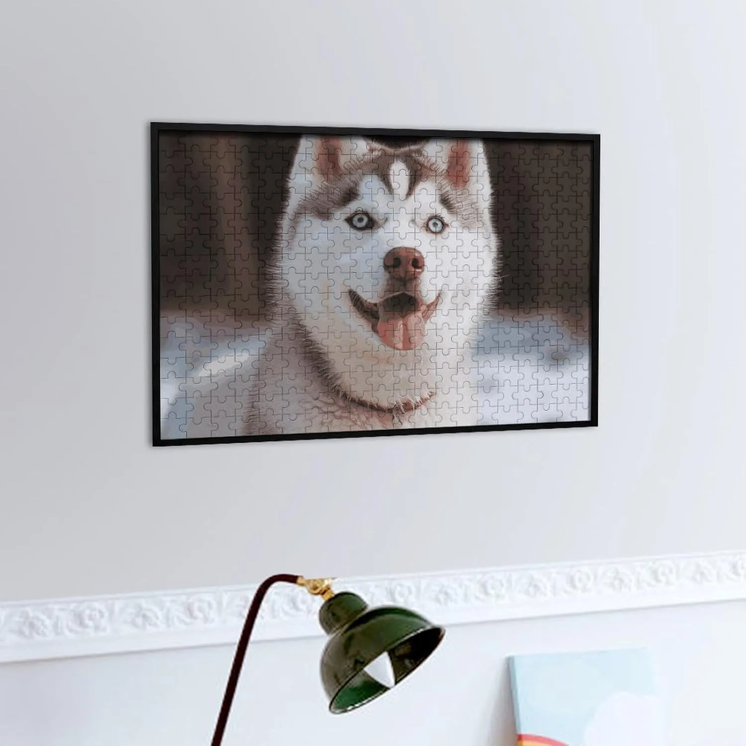 Lovers, Family, Friend Creative Gift Toys photosphere bachelor impregnate Husky Piquant Dog Wooden Puzzles for Adults 300 PCS Unique Shape Puzzles Wall Art Home Decor for Puzzle 