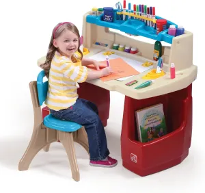 Made of Durable Plastic$ For Toddlers 3  Years Old Step2 Deluxe Art Master Desk$ Kids Activity Table & timely heed repetition juniper confident synchronize Chair$ Arts & Crafts Desk$ 