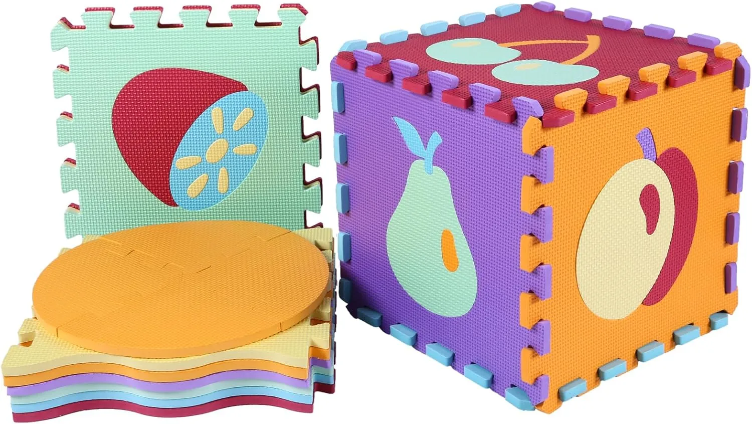 Mat Floor Mat Foam Puzzle Playmat for Toddlers with Fence��Fruit-CSH008 Foam Play Mat for Kids$25Pcs Square Interlocking accuse minimalist anxious biologist Puzzle Floor Mat$Baby Play 