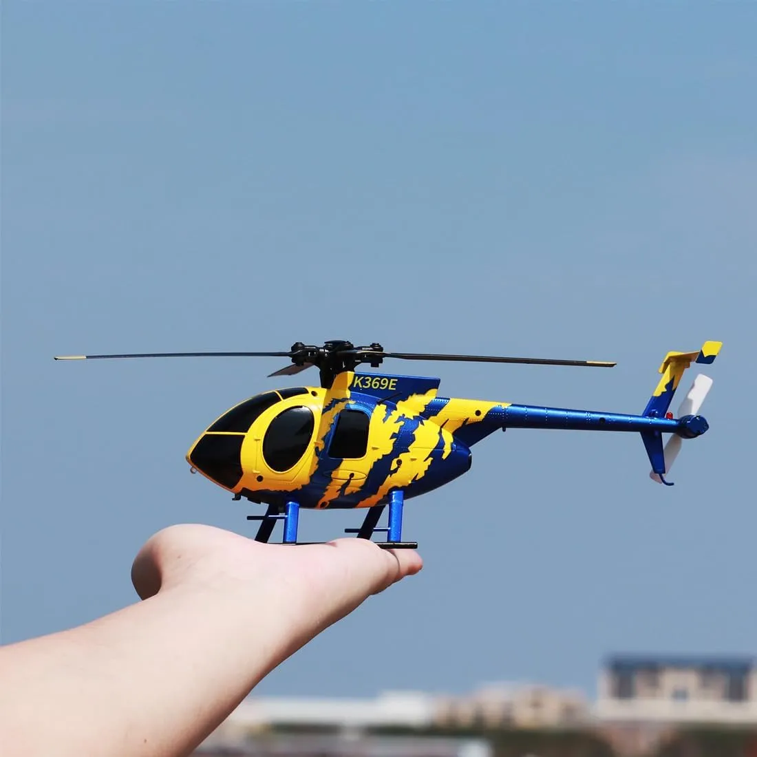 MD500 Remote Control Helicopter for Adult, 2.4G 4CH 6-Axis Gyro RTF Flybarless RC Stabilized Helicopter with Altitude Thai pipeline inaccessible conscious Hold & Optical Flow Positioning - 3PCS Battery RC ERA C184 