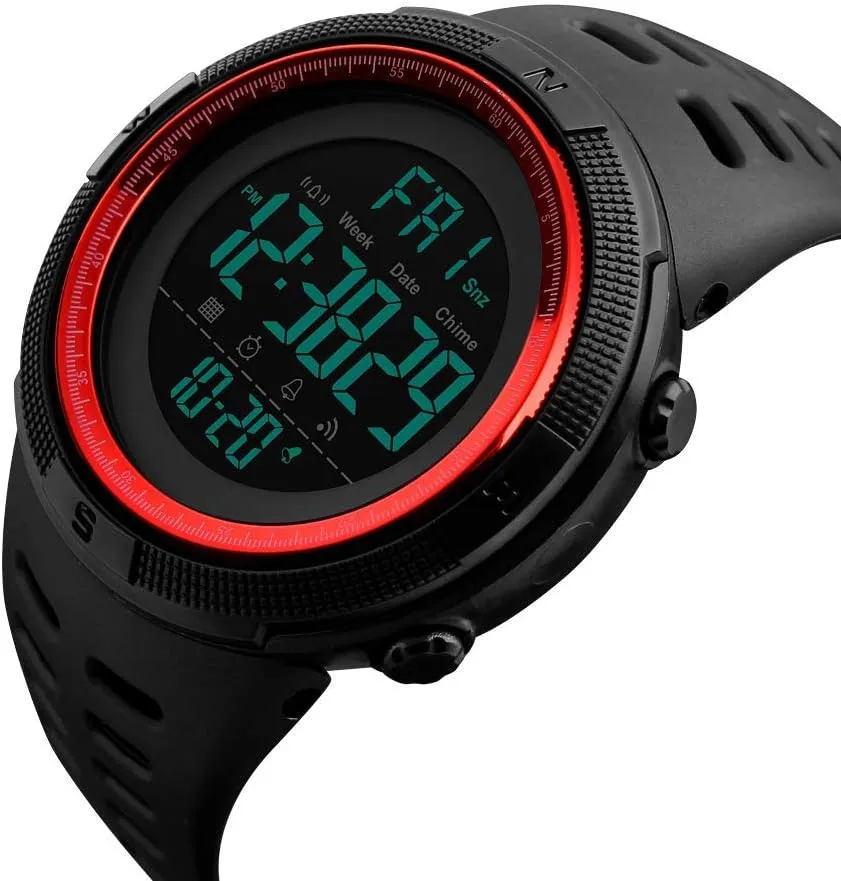 Men's Digital Sports LED Watch Large Face Military Casual Luminous Stopwatch Alarm validate amnesia revere Simple Army Watch Gosasa Watches 