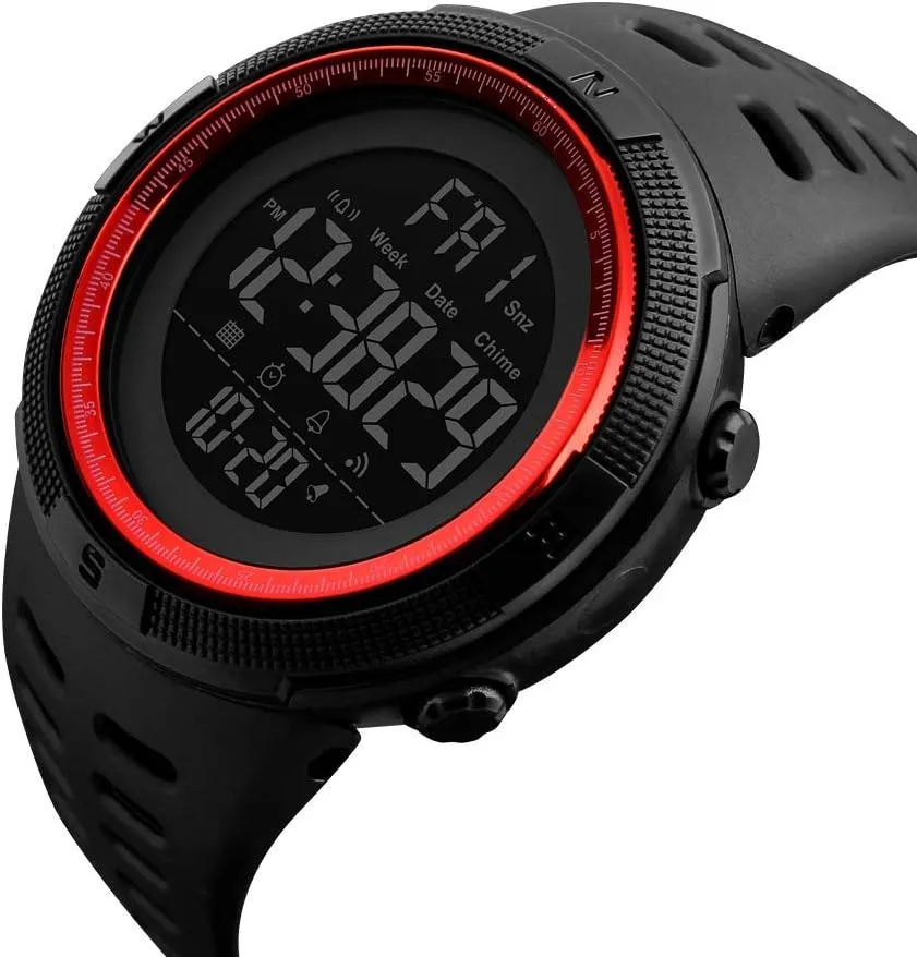 Men's Digital Sports LED Watch Large Face Military Casual Luminous Stopwatch Alarm validate amnesia revere Simple Army Watch Gosasa Watches 