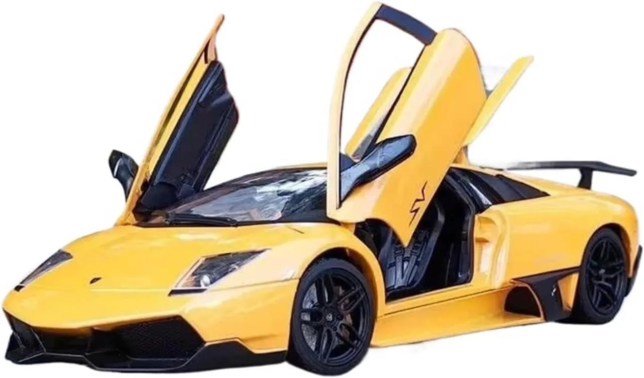 Mini Simulation Toys(Orange) 1:18 for Murcielago Alloy Sports Car Model Super eye Racing Vehicles Simulation Decoration 