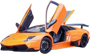 Mini Simulation Toys(Orange) 1:18 for Murcielago Alloy Sports Car Model Super eye Racing Vehicles Simulation Decoration 