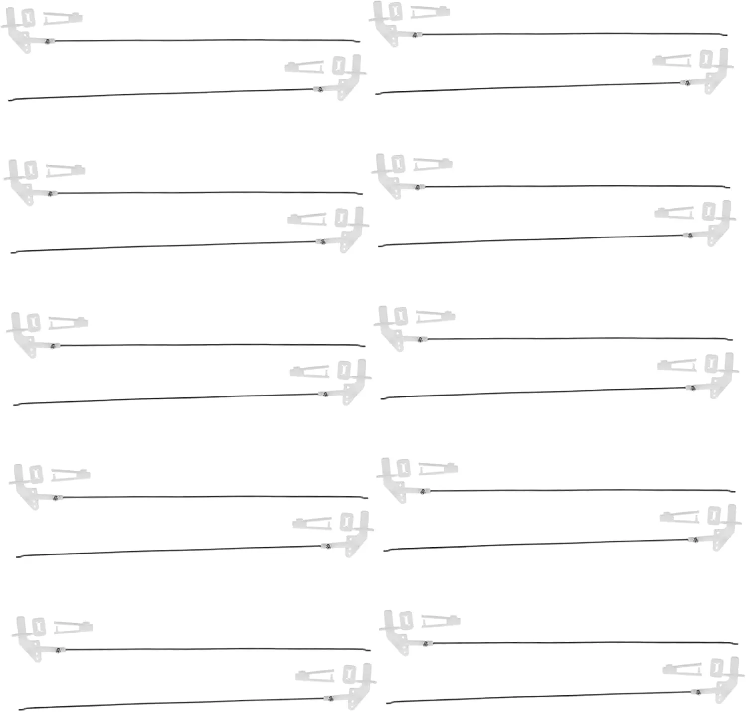 Model Aircraft and Boat Accessories Easy Installation User-Friendly Design Yorkshire 20sets Rc Airplane Control Horns Pushrod Connectors and Linkage Stoppers for 