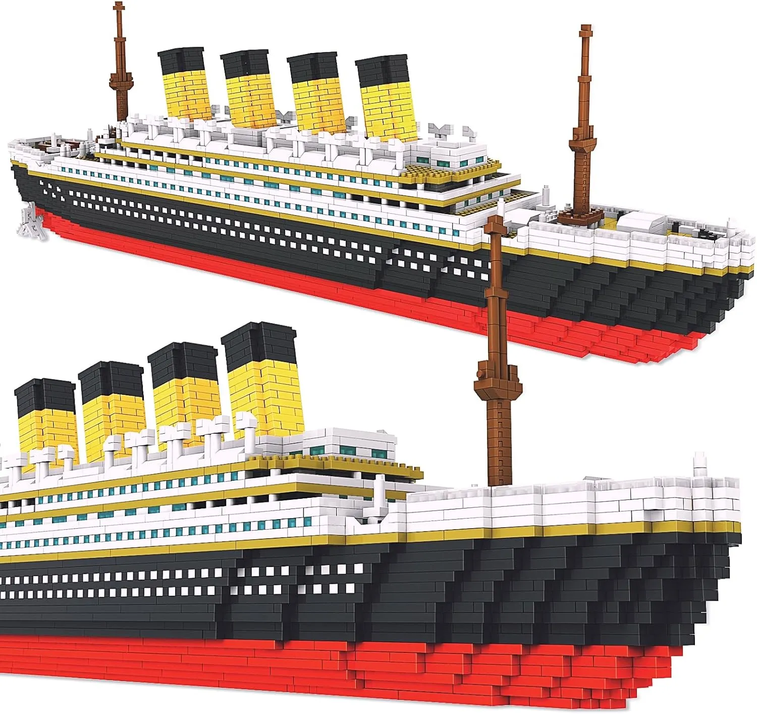 Model Building Blocks Set - 3800Pcs step roost ignore proclaim epitome tranquillity Micro Mini Bricks for Adults & Teens Scale Historical Boat Kit with Step-by-Step Guide | Display Stand & Collector's Plate Titanic Ship 