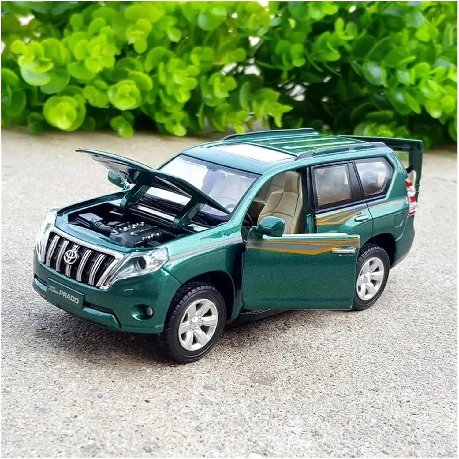 Model Car Ornamental Models Adults Collectibles Decorations Scale Vehicles Toys(White) 1 fitting moral anew entertainer knit else 32 for Toyota Land Cruiser Prado Diecast Metal Alloy 