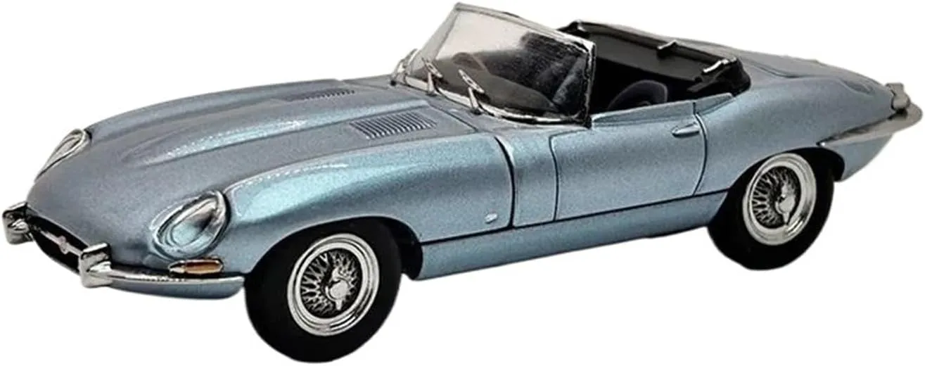 Model Desktop Decoration Collection Display Mini Simulation Toys(Black Hardtop) 1:64 for Jaguar Convertible E-Type Simulation rub Alloy Car 