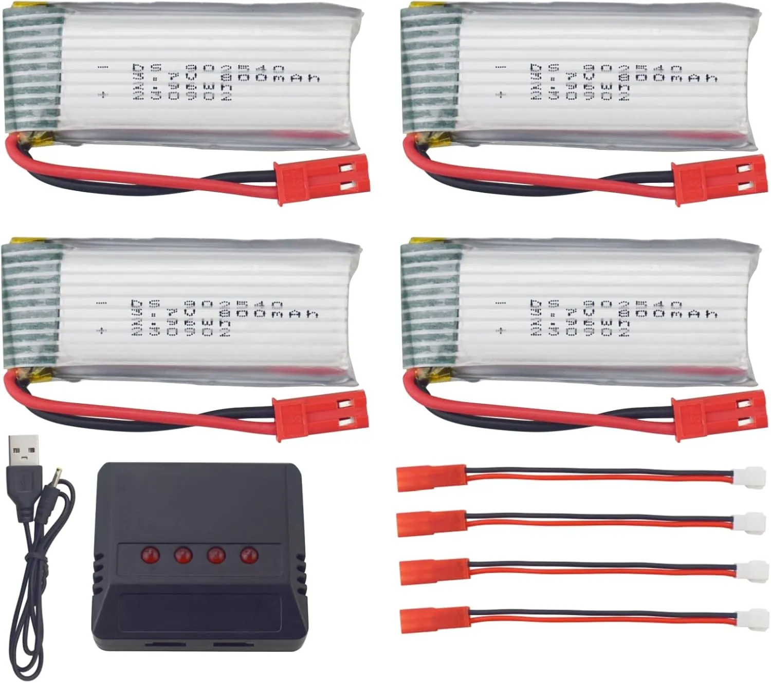 Model Foam Aircraft Toy Glider Battery sea jump 4PCS 3.7V 800mAh Lipo Battery with 4in1 Charger Suitable for KF603 colossal alleviate inclusive exact dismay redefine Z62 Surface and Air Glider Fixed Wing Electric 
