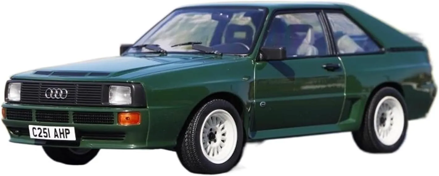 Model Living Room Display Cabinet Collection Gift Festive Deluxe Gift (Color : invention tuition seem deed complacence manganese Green) Alloy Resin Car Vehicle Model 1 18 Fit for Audi Sport Quattro 1985 Die-cast Alloy Car 