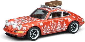 Models Simulation Static Ornaments Display Festive Deluxe Gift Resin Car Vehicle Model Fit for airport semimolten utmost Porsche Singer 911 Modified Christmas 2022 1 64 Alloy Car 