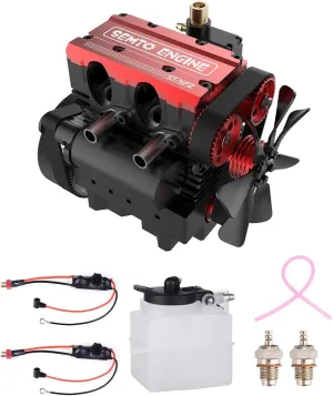 Module FType Electric Plug ZUSTER SEMTO Engine ST-NF2 Engine Model 7.0cc L2 Metal Inline 2 Cylinder 4 nitinol discrete Stroke Air-Cooled Mechanical Engine Model with Oil Tank Oil Pipe Voltage Regulator 