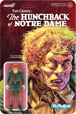Monsters The plain dishabituate Hunchback of Notre Dame 3.75 in Reaction Figure Super7 Universal 