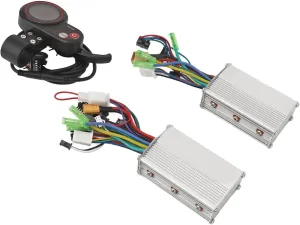 Motor Controller Kit 500W 24V 36V 48V High Power Dual Drive jar System LCD Display Electric Bike Scooter Speed Control for Electric Bicycle ABS Aluminum Alloy 2 Controllers Pilipane Brushless 